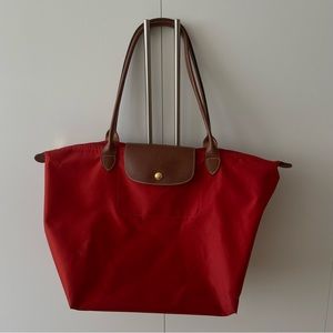 LONGCHAMP red large totebag